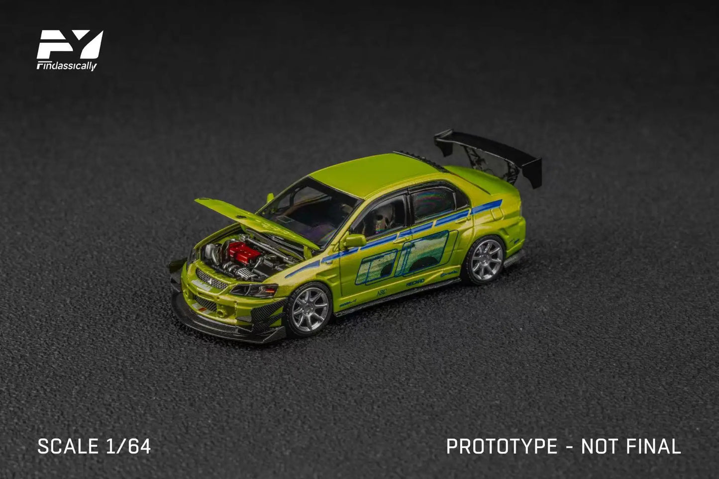 Preorder Finclassically Mitsubishi 9th Generation Modified 1:64 Diecast