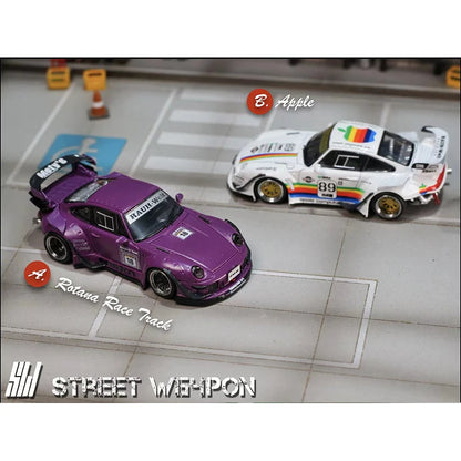 Sw 1 64 RWB 993 Rotana Race Track Diorama Street 1:64 Diecast