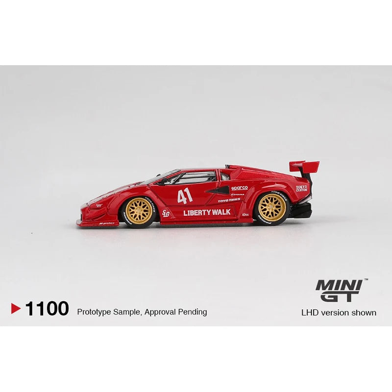 MINI GT Lamborghini Countach LB Works Red 1:64 Diecast