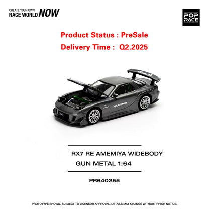 Pop Race 1 64 RX-7 Fd3s Re Amemiya Widebody Gun 1:64 Diecast