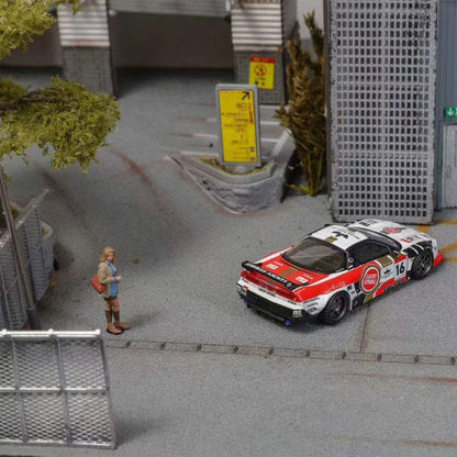 Honda NSX Widebody NA1 Red and White Star 1:64 Diecast