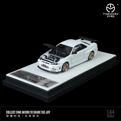 GT-R R34 Open Timemicro Tm 1 64 Simulated Decoration 1:64 Diecast