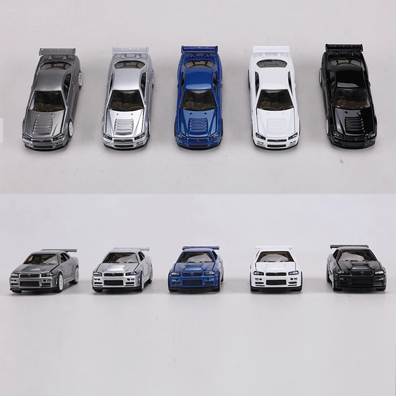Zzc 1 64 GT-R R34 Die Cast Can Open the 1:64 Diecast modelbil 1:64