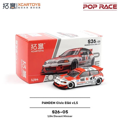 Pop Race XCARTOYS Pandem Civic Eg6 1 64 Metal Plastic Parts 1:64 Diecast