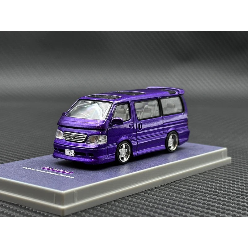 Toyota Hiace Wagon Custom Purple Tarmac Works 1:64 Scale Diecast Model Car