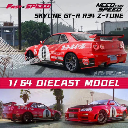Fast Speed Fs Skyline GT-R R34 Z Tune 1 1:64 Diecast