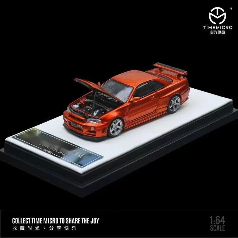 GT-R R34 Open Timemicro Tm 1 64 Simulated Decoration 1:64 Diecast
