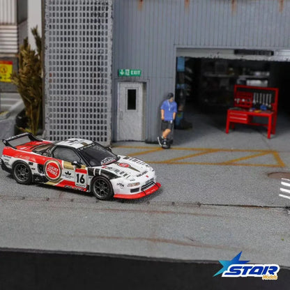 Honda NSX Widebody NA1 Red and White Star 1:64 Diecast