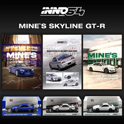 Nissan Skyline GT-R R34 V Spec 1:64 Diecast