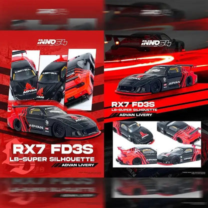 Inno 1 64 Lbwk F40 RX-7 RX-3 308 GTB GT-R 1:64 Diecast
