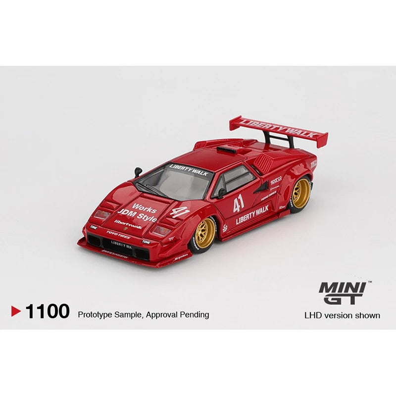 MINI GT Lamborghini Countach LB Works Red 1:64 Diecast