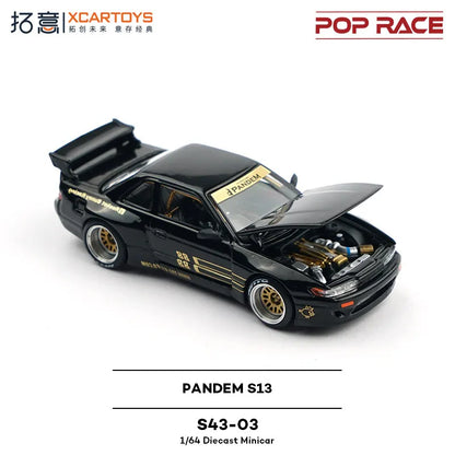 XCARTOYS Pop Race Pandem S13 1 64 Metal Plastic Parts S43 1:64 Diecast