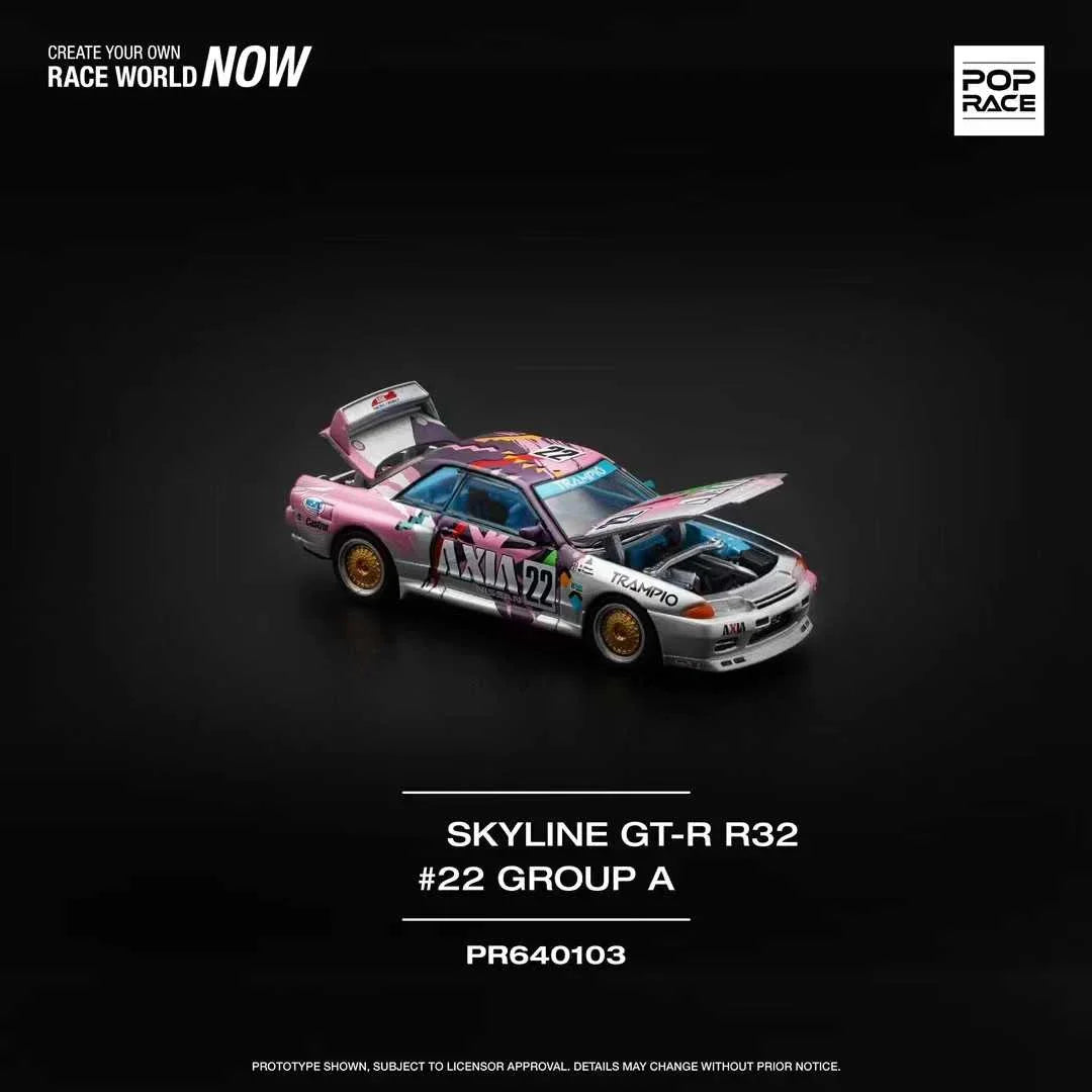Nissan GT-R Stock POP Skyline R32 AXIA 1:64 Scale Diecast Model Car - Image 8