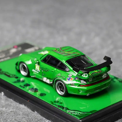 Porsche RWB 993 Dinosaur Painting Flame 1:64 Diecast