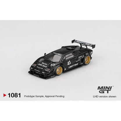 MINI GT Lamborghini Countach LB Works Black 1:64 Diecast