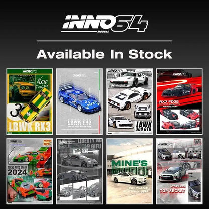 Inno 1 64 Lbwk F40 RX-7 RX-3 308 GTB GT-R 1:64 Diecast