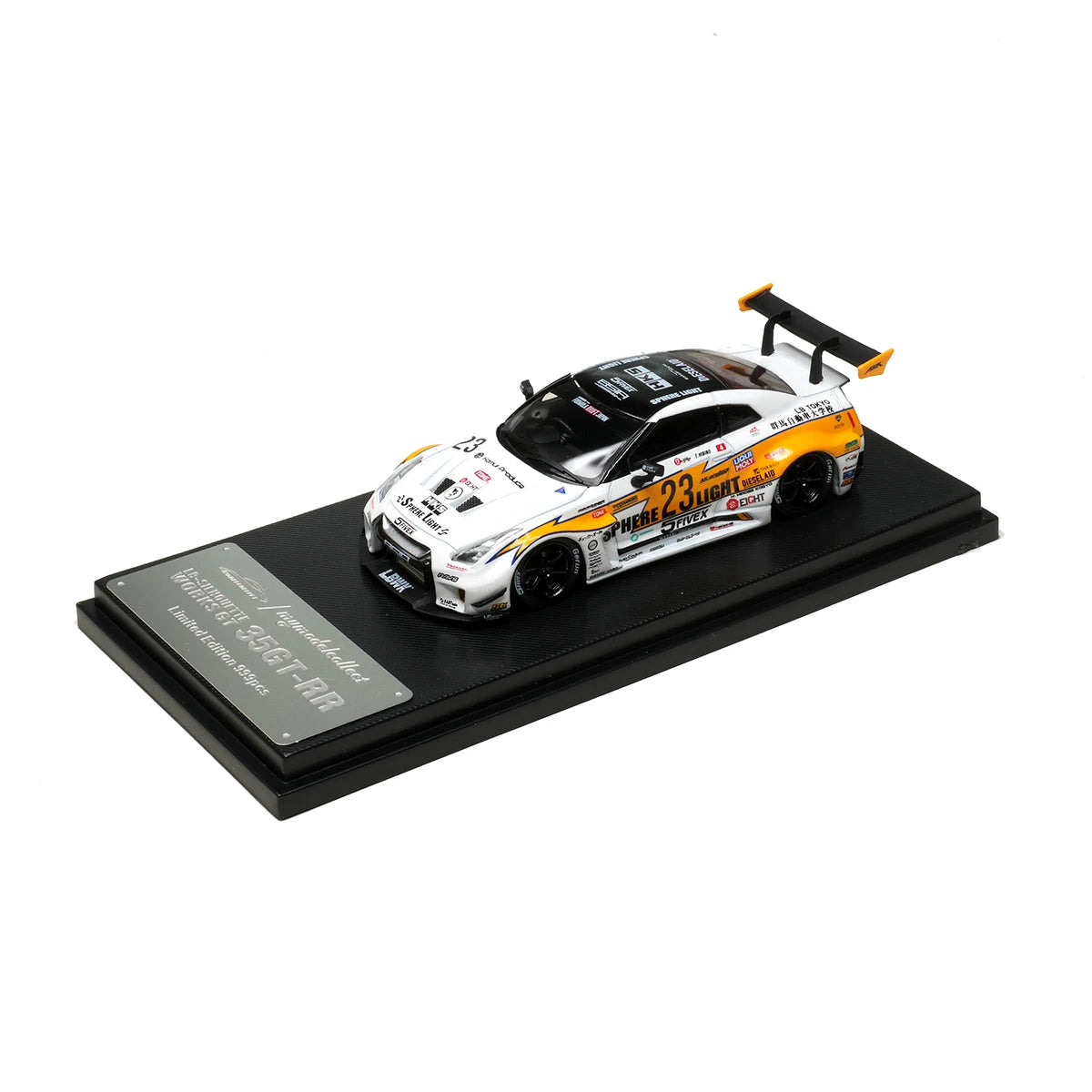 Nissan GT-R R35 White Flash LBWK MC 1:64 Diecast