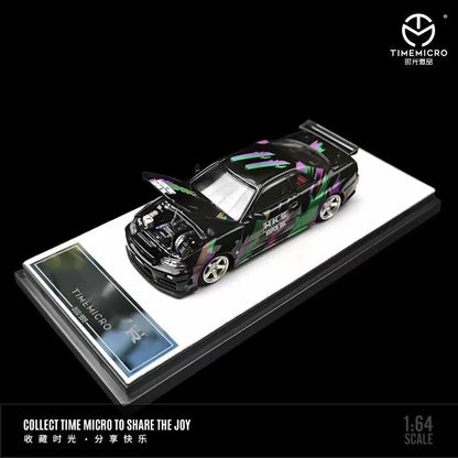 GT-R R34 Open Timemicro Tm 1 64 Simulated Decoration 1:64 Diecast