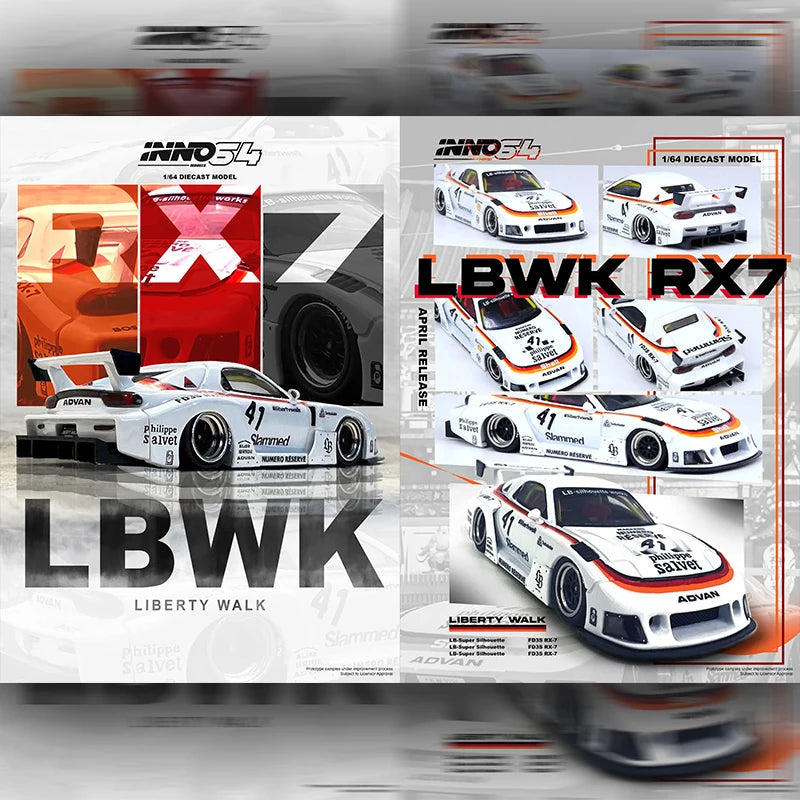 Inno 1 64 Lbwk F40 RX-7 RX-3 308 GTB GT-R 1:64 Diecast