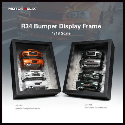 Mh R34 Bumper Display Frame 1 18 1:18 Diecast