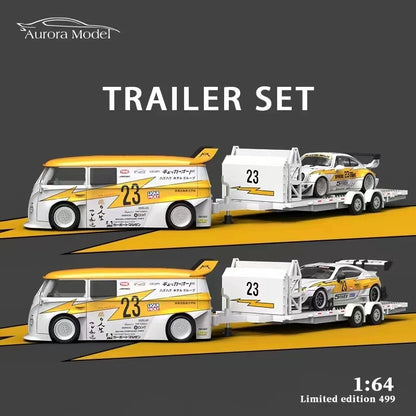 LBWK Trailer Set T1 RWB 964 GT86 1:64 Diecast