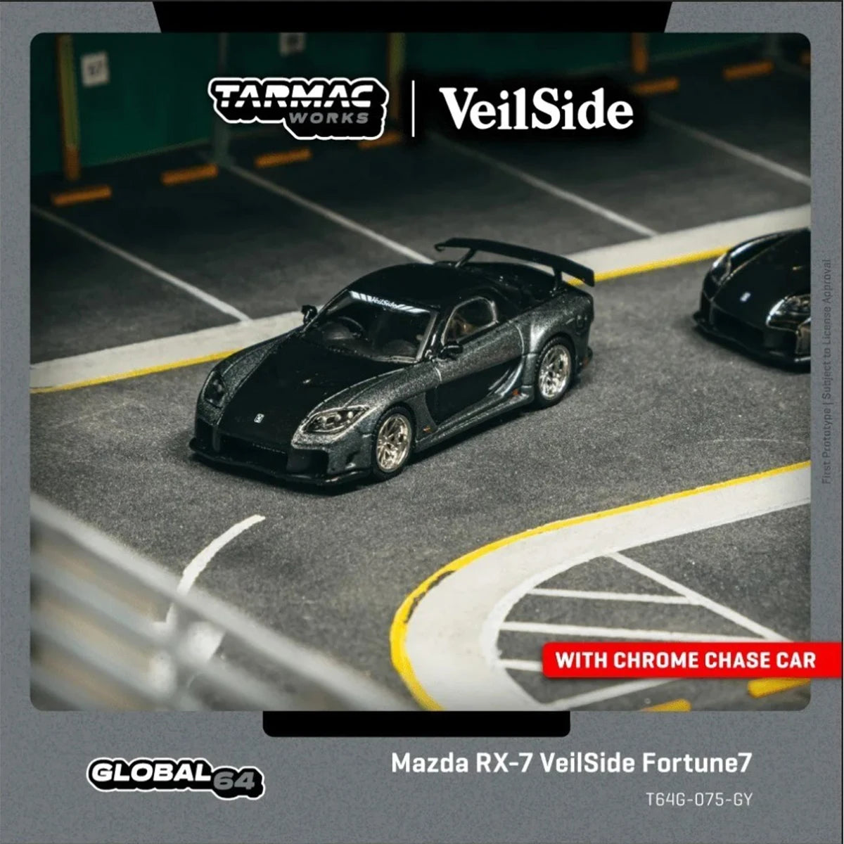 Mazda RX-7 VeilSide Fortune7 Grey 1:64 Diecast