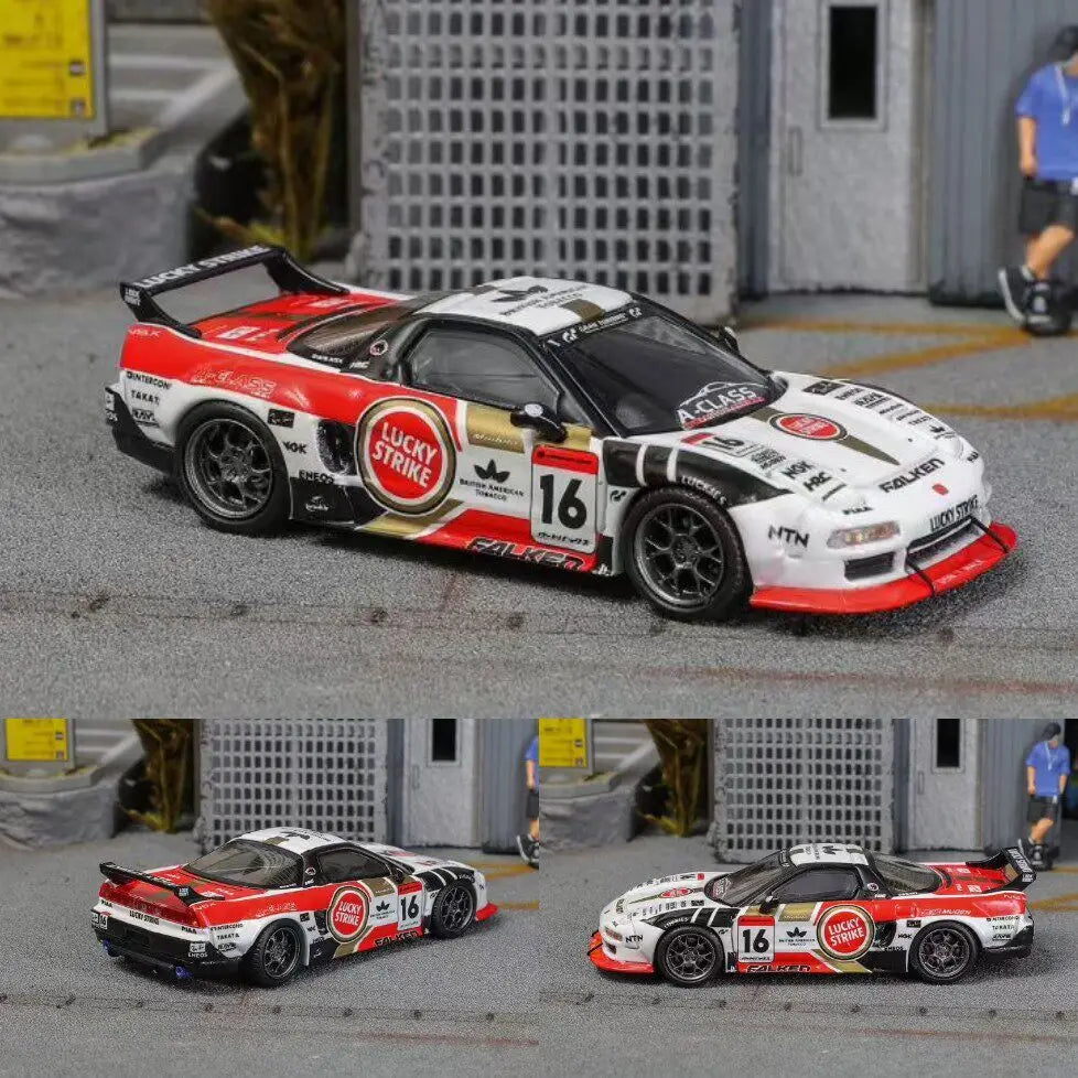 Honda NSX Widebody NA1 Red and White Star 1:64 Diecast