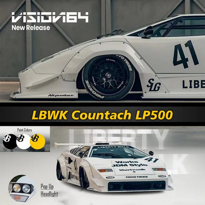 Vision64 1 64 Lbwk Countach Lp500 Diorama 1:64 Diecast
