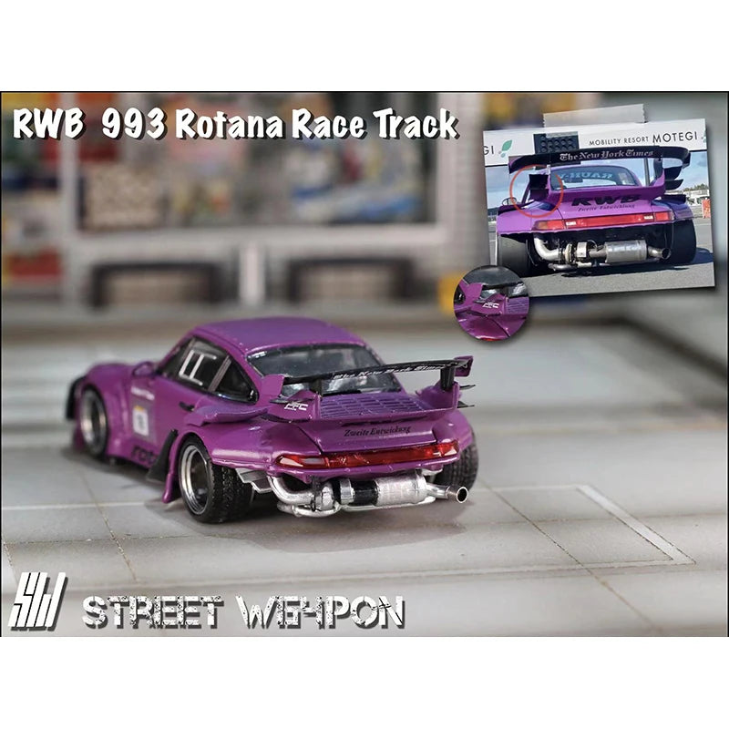 Sw 1 64 RWB 993 Rotana Race Track Diorama Street 1:64 Diecast