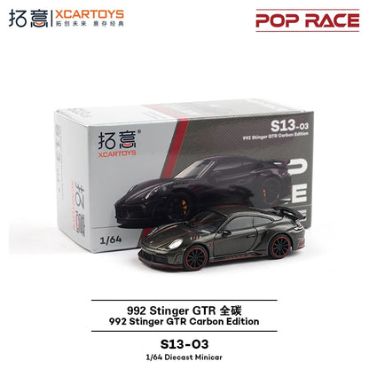XCARTOYS Pop Race 992 Stinger GT-R Carbon Edition 7 1 CM 1:64 Diecast