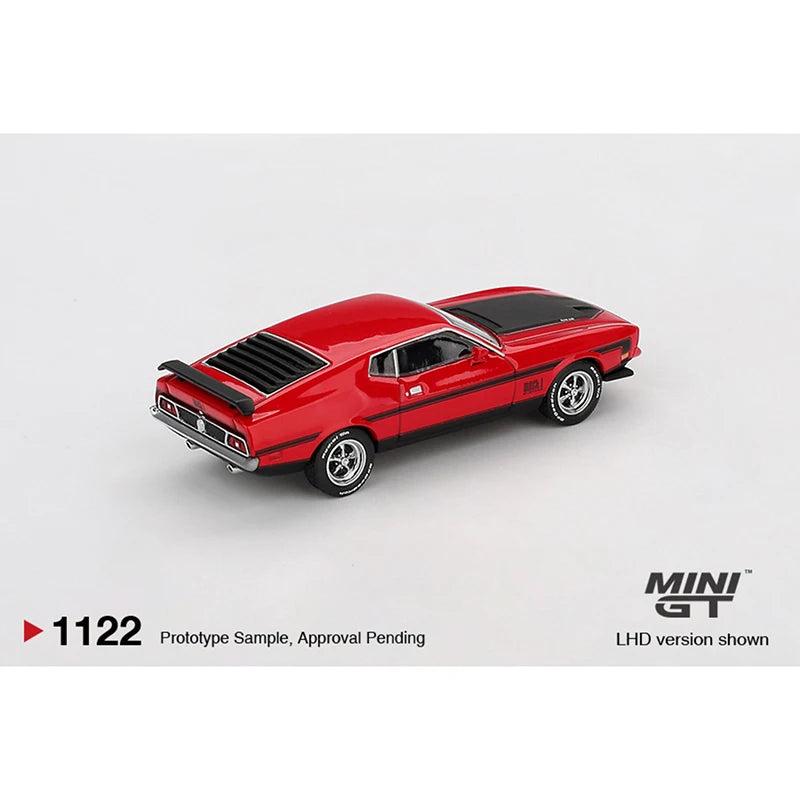 MINI GT 1122 1 64 Ford Mustang Mach1 1971 Race Red 1:64 Diecast