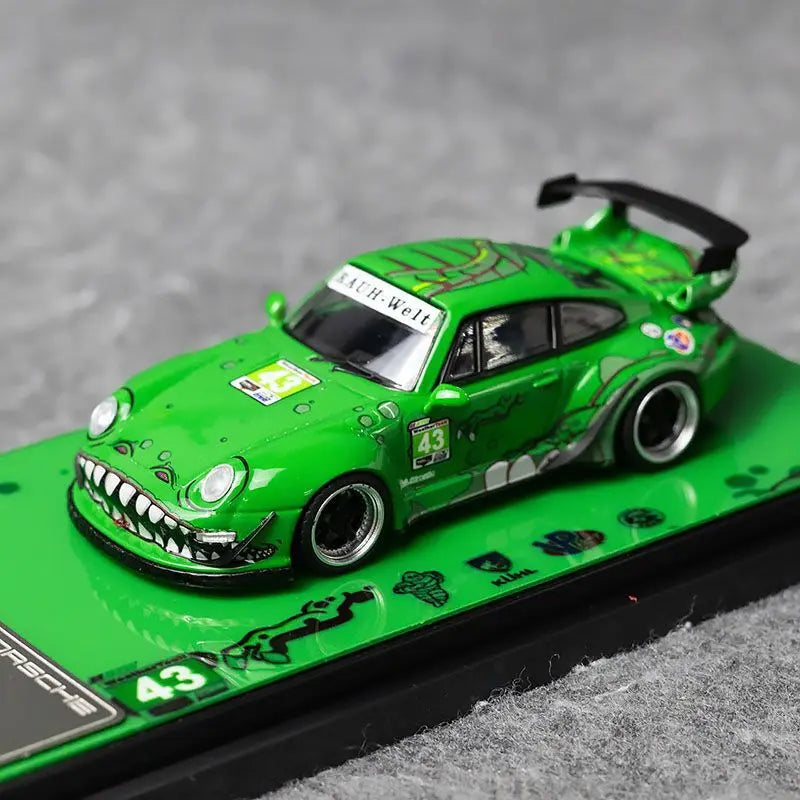 Porsche RWB 993 Dinosaur Painting Flame 1:64 Diecast