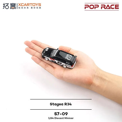 XCARTOYS Pop Race Stagea R34 1 64 S7 09 1:64 Diecast