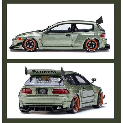 Honda Civic EG4 K20 Pandem Millennium Jade YM 1:64 Diecast
