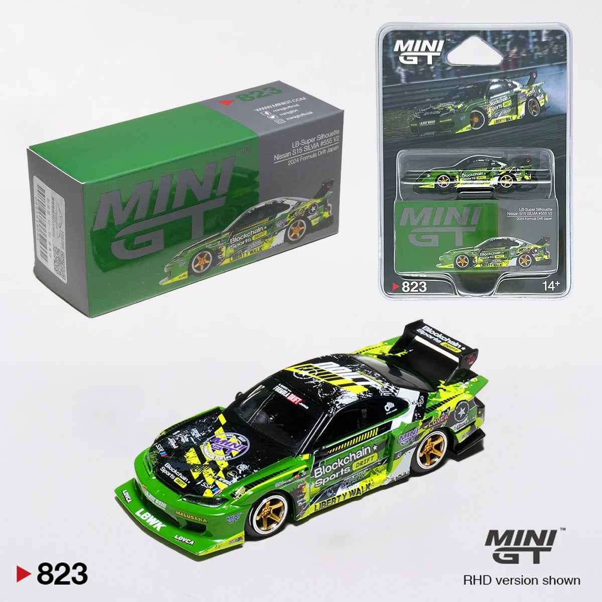 MINI GT 823 1 64 Nissan Lbwk Lb Super Silhouette S15 1:64 Diecast
