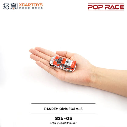 Pop Race XCARTOYS Pandem Civic Eg6 V1 5 1 64 Metal 1:64 Diecast