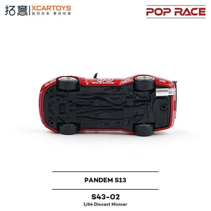 XCARTOYS Pop Race Pandem S13 1 64 Metal Plastic Parts S43 1:64 Diecast