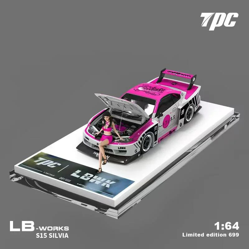 Tpc 1 64 Lb Lb Super Silhouette S15 Silvia Pink 1:64 Diecast