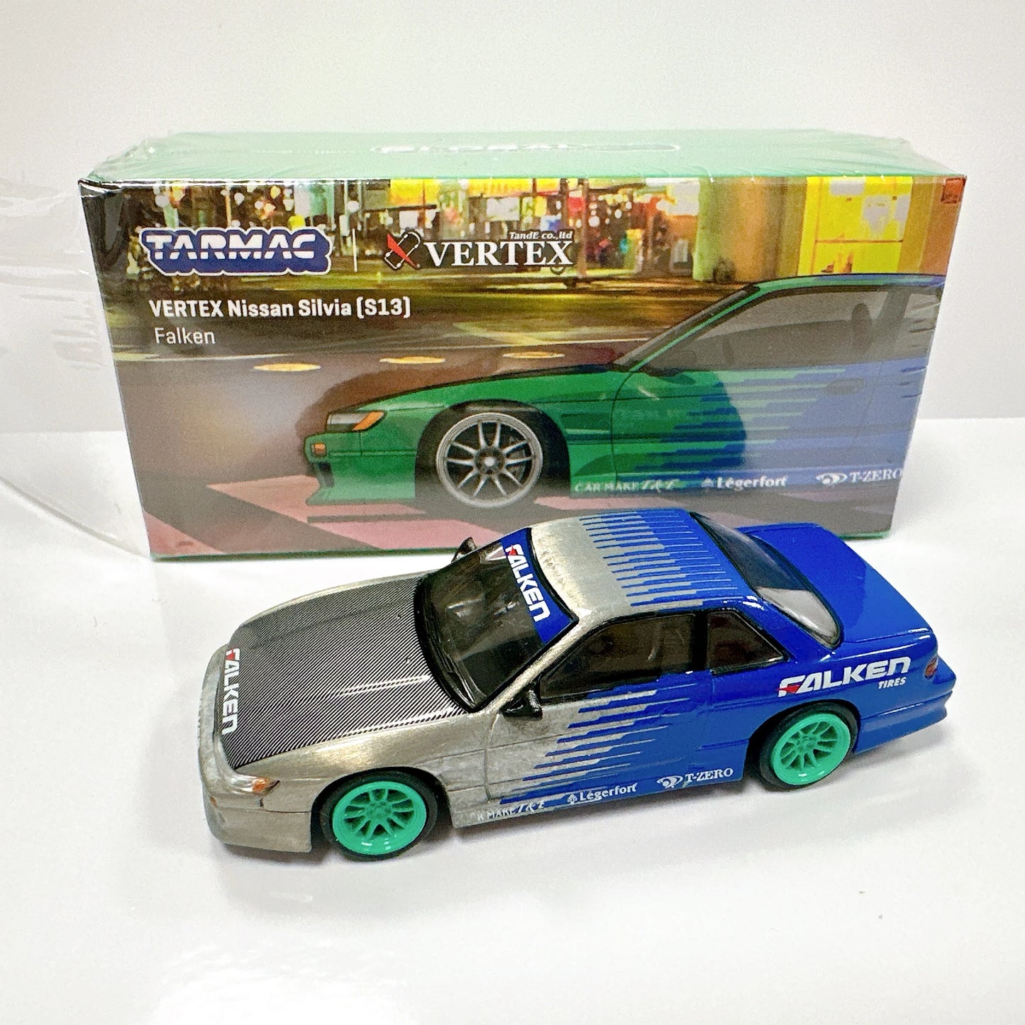 Tarmac Works Nissan Silvia S13 S15 Vertex CHASE modellino 1:64