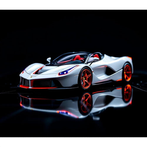Ferrari LaFerrari white red Bburago - Premium 1:64 Scale Diecast Model Car