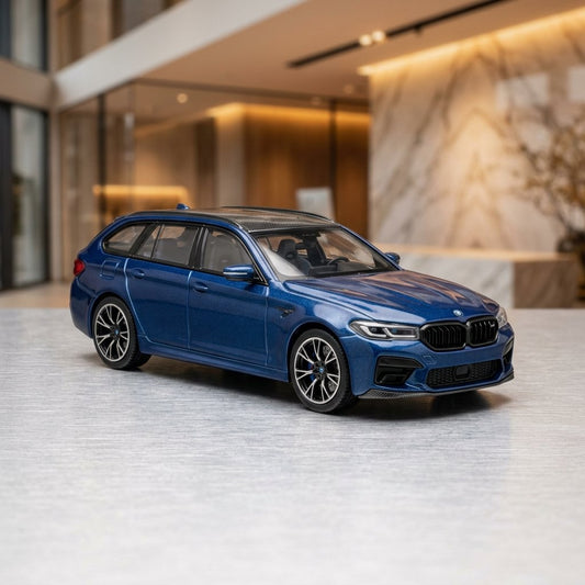 BMW M5 Touring G99 Marina Bay Blue Metallic - Premium 1:64 Scale Diecast Model Car