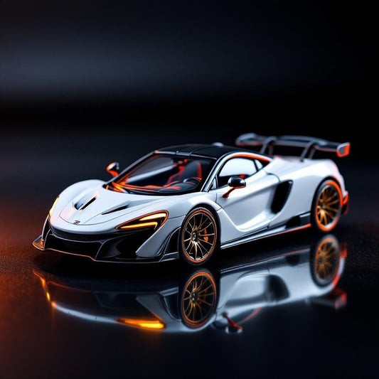 McLaren Masdi Senna GT-R White Cool Sports Car Alloy Diecast Ornament McLaren Model Hobby Gifts - Premium 1:64 Scale Diecast Model Car