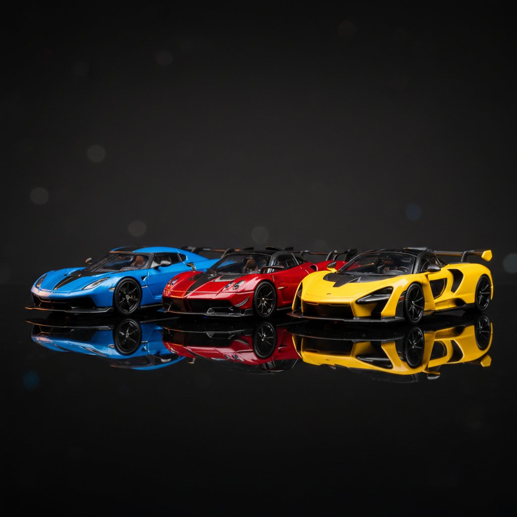 PosterCars Koenigsegg / Pagani / McLaren Supercars 1:64 Diecast - Premium 1:64 Scale Diecast Model Car