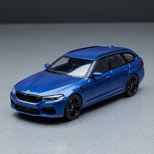 MINIGT 1:64 BMW M5 Touring G99 Marina Bay Blue Metallic Alloy Car Model 1080 - Premium 1:64 Scale Diecast Model Car