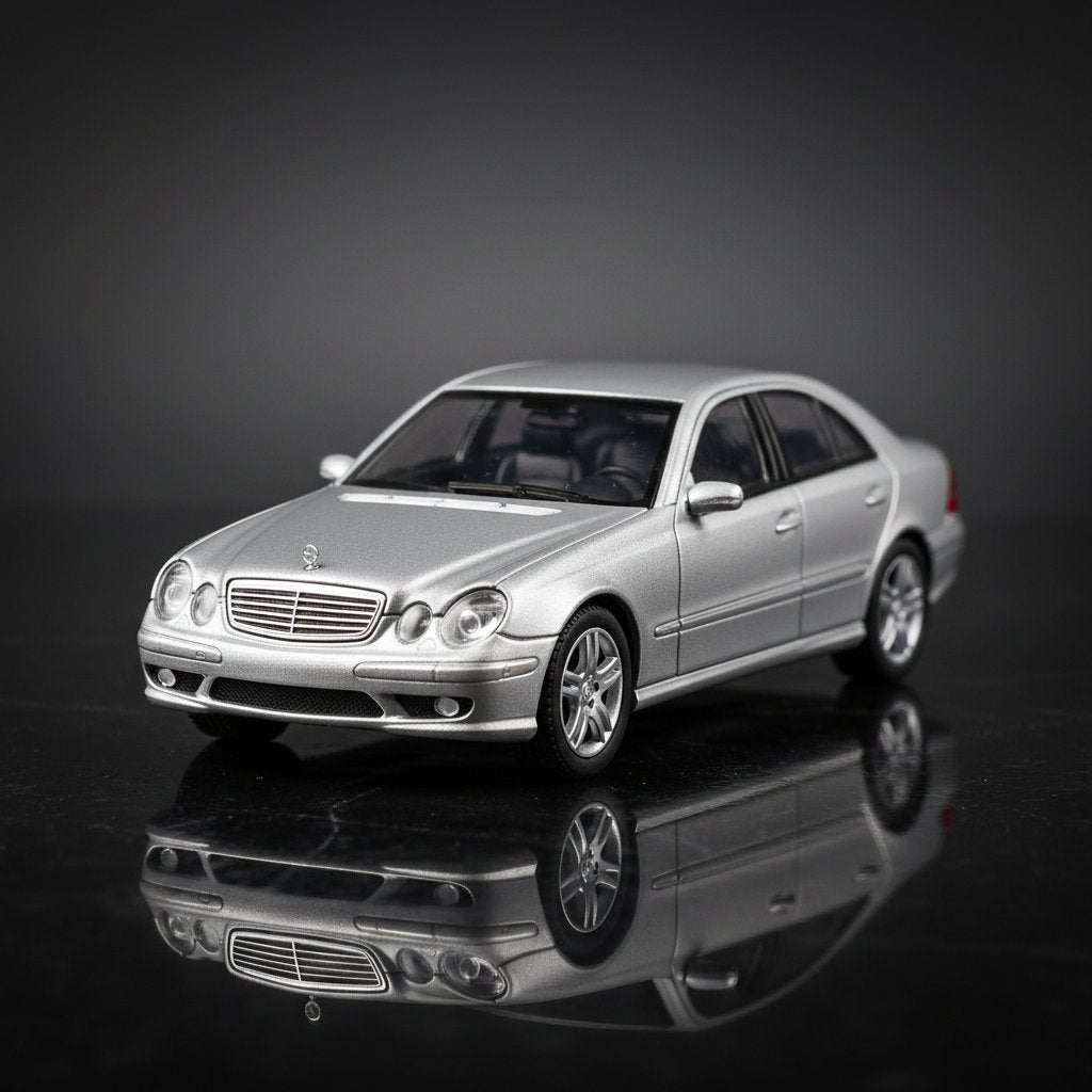 MK MODEL 1:64 E63 W211 Classic Four Eyes Alloy Car Model Collection Ornament - Premium 1:64 Scale Diecast Model Car