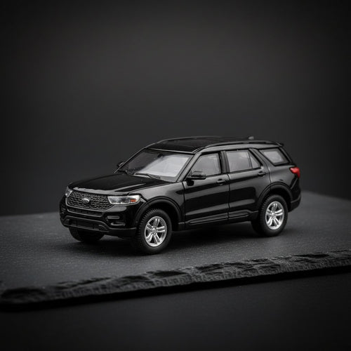 596Model 1:64 Explorer black plain clothes Diecast Model Car - Premium 1:64 Scale Diecast Model Car