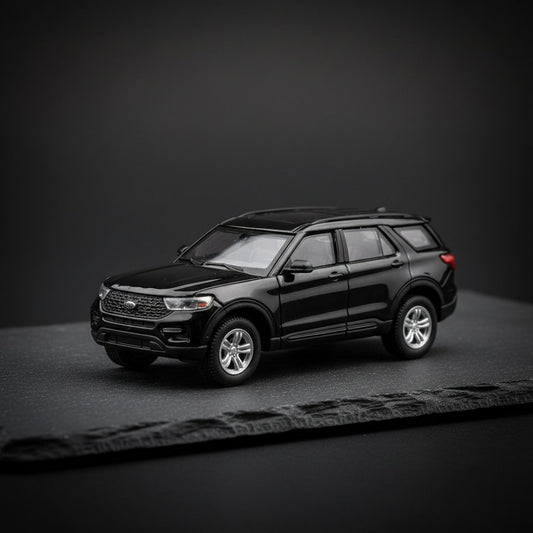 596Model 1:64 Explorer black plain clothes Diecast Model Car - Premium 1:64 Scale Diecast Model Car