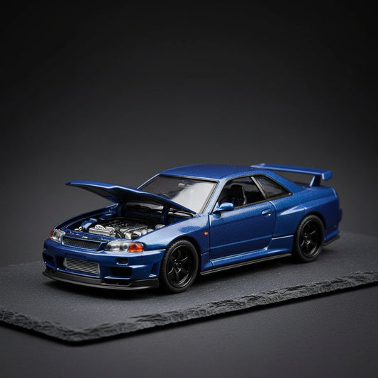 Street SW Limited Edition 1:64  ER34 Open Lid LB Wide Body GT-R Alloy Car Model - Premium 1:64 Scale Diecast Model Car