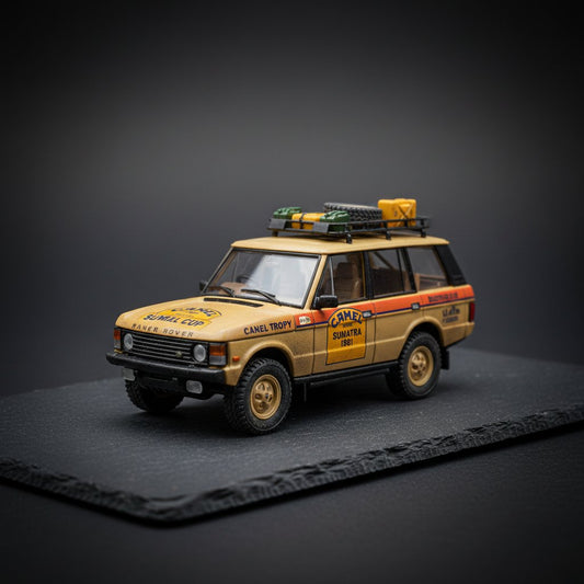 MINIGT 1144 1:64 Range Rover 1981 Camel Cup Sumatra Diecast Car Model - Premium 1:64 Scale Diecast Model Car