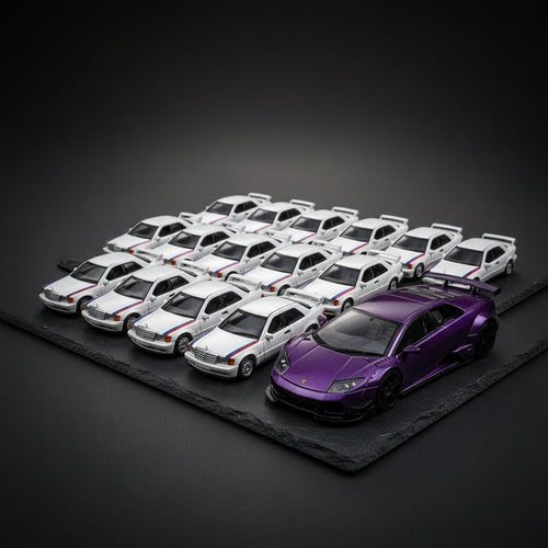 MINI GT 1:64 190E Senna 1984 20cars Set TYPE R 2024 LB-Silhouette WORKS MURCIELAGO Evo Diecast Model Car - Premium 1:64 Scale Diecast Model Car